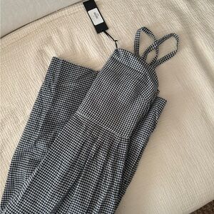 Jenni Kayne Garden Navy and White Gingham Dress XS *NWT*